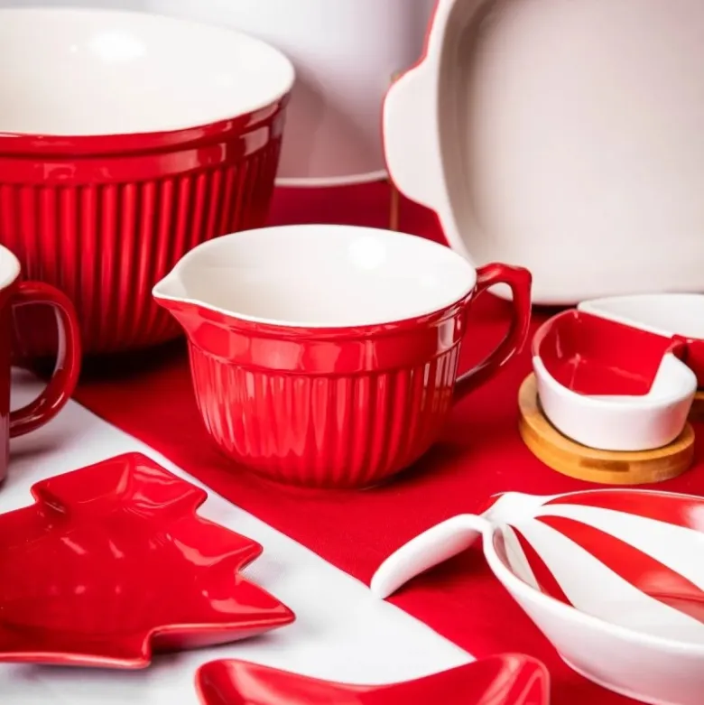 Miska ceramiczna z uchwytem i wylewką czerwona 13,5 cm Altom Design Red Chilli