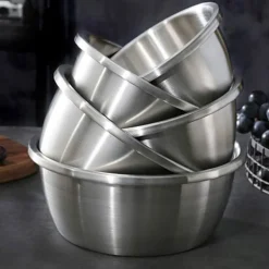 Miski metalowe komplet 6 misek Krisberg ze stali nierdzewnej 18/20/22/24/26/28 cm