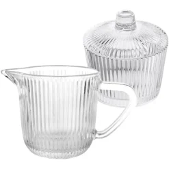 Mlecznik szklany 200 ml z cukiernicą 210 ml kompletny zestaw kuchenny Altom Design Selena
