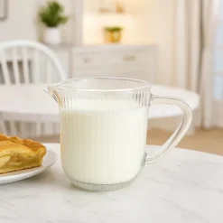 Mlecznik szklany 200 ml z cukiernicą 210 ml kompletny zestaw kuchenny Altom Design Selena