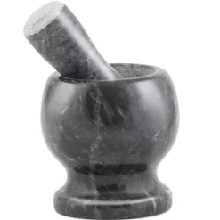 Moździeż kuchenny granitowy tłuczek do przypraw mały szary Krisberg KR-011