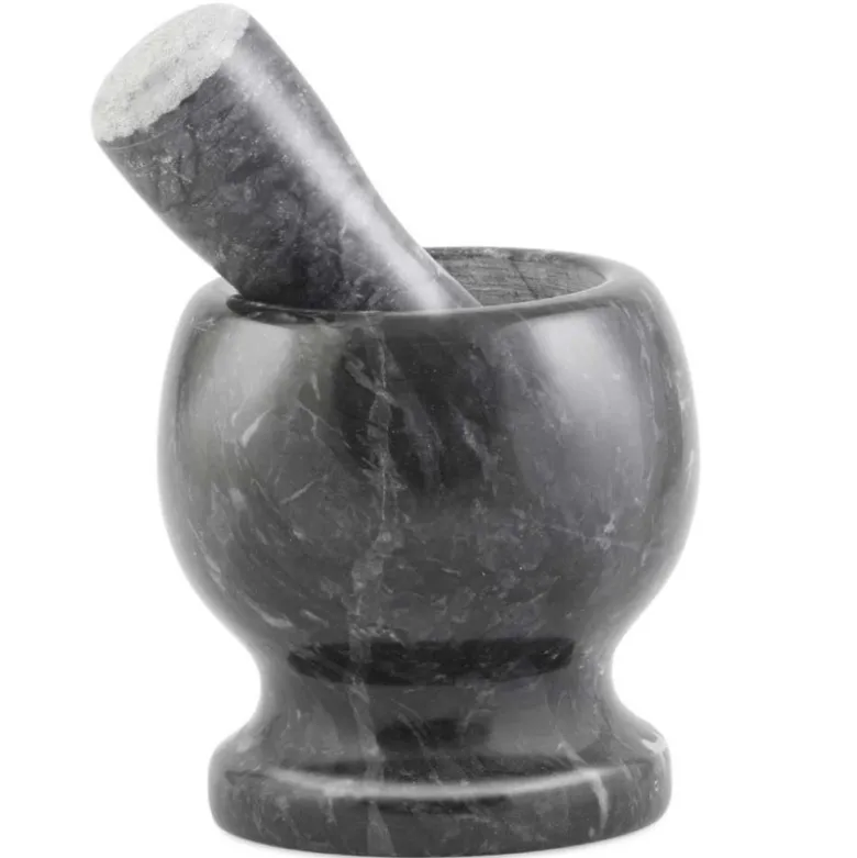 Moździeż kuchenny granitowy tłuczek do przypraw mały szary Krisberg KR-011