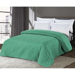 Narzuta na łóżko pikowana 170x210 cm Cotton World jasno-zielona 2663