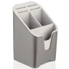 Ociekacz na sztućce plastikowy brąz/beż prostokątny L-832