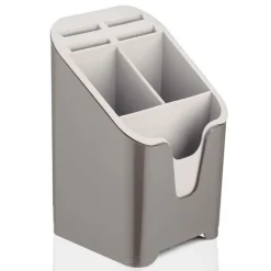 Ociekacz na sztućce plastikowy brąz/beż prostokątny L-832