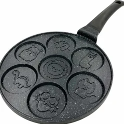 Patelnia do naleśników 26cm czarna powłoka marmurowa ze zwierzątkami Krisberg KR 5119