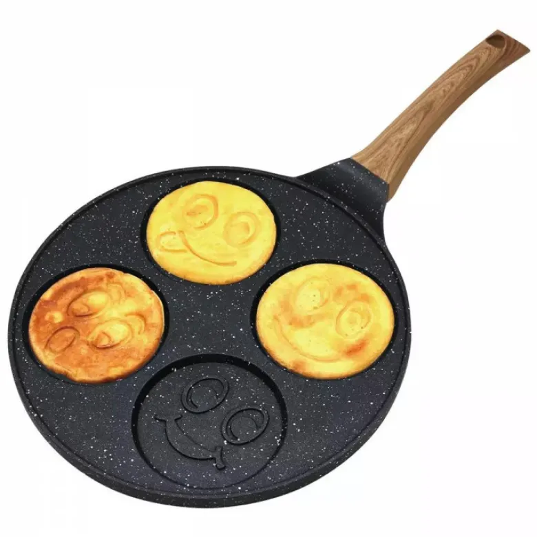 Patelnia do naleśników 26cm czarna powłoka marmurowa KH 1666 Kinghoff