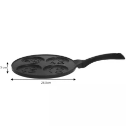 Patelnia do naleśników 26cm czarna powłoka marmurowa Krisberg KR 2657