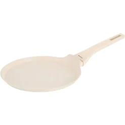 Patelnia do naleśników 24 cm z powłoką marmurową nieprzywierająca kremowa indukcja gaz Klausberg
