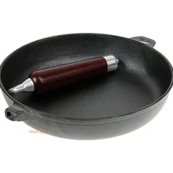 Patelnia żeliwna 24 cm Krisberg KR 2565 z pokrywką ciężka na indukcję