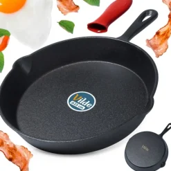 Patelnia żeliwna z silikonową nakładką CAST LINE 25 cm indukcje gaz ognisko Vilde