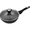 Patelnia głęboka z pokrywką 22 cm mała Krisberg KR 2678 powłoka marmurkowa indukcyjna gaz