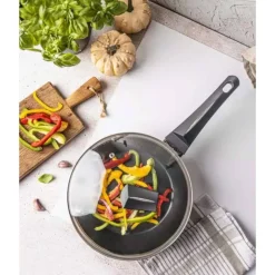 Patelnia głęboka z pokrywką 28 cm powłoka marmurkowa Klausberg KB 7692