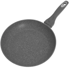 Patelnia głęboka z pokrywką 26 cm średnia powłoka szary marmurek Klausberg KB-7317 indukcyjna gaz
