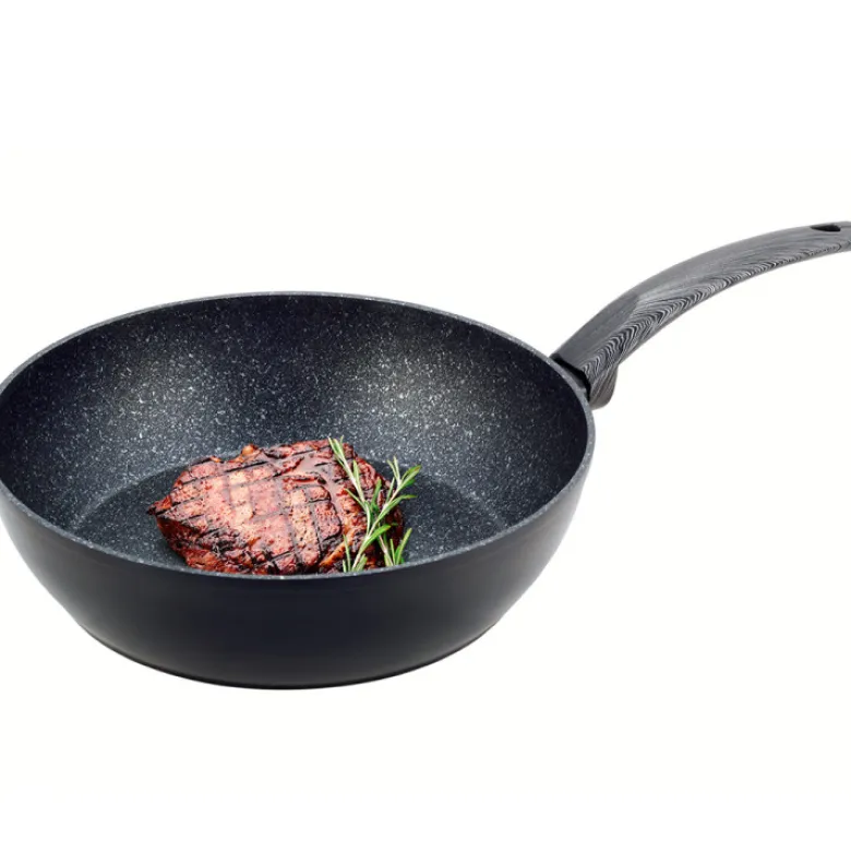 Patelnia głęboka z powłoką marmurową duża 32 cm WOK indukcja KM 4137 Kamille