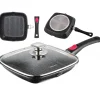 Patelnia granitowa grillowa Kinghoff KH 1510 24x24 kwadratowa
