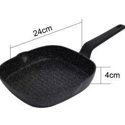 Patelnia grillowa kwadratowa 24 cm z powłoką marmurkową Klausberg KB 7661