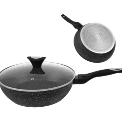 Patelnia Klausberg KB 7295 Granitowa indukcyjna z pokrywką 24 cm