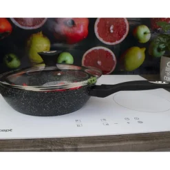 Patelnia Klausberg KB 7295 Granitowa indukcyjna z pokrywką 24 cm