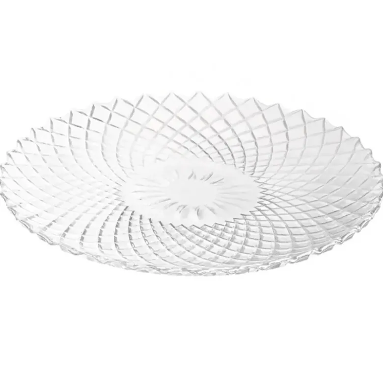 Patera 25 cm talerz szklany duży Altom Solaris serduszka na ciasto deser
