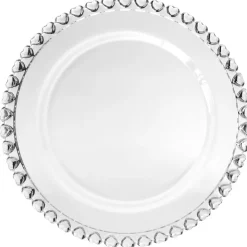 Patera 28 cm talerz szklany duży Altom Love serduszka na ciasto deser