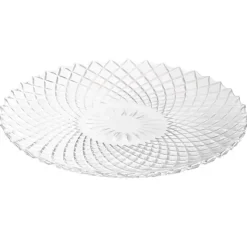 Patera 25 cm talerz szklany duży GierekHoff Solari na ciasto deser