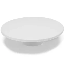 Patera porcelanowa 28 cm biała na ciasto i tort na nóżce Tragar