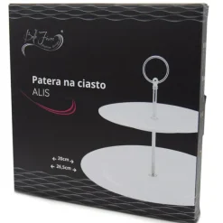 Patera porcelanowa dwupoziomowa biała Bella Fiore Alis Tragar 42397