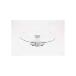 Patera szklana Kinghoff KH 4014 na tort pojemnik na ciasto owoce szkło inox