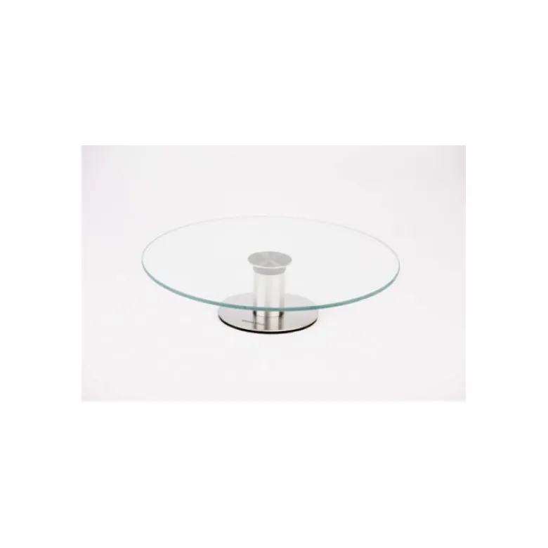 Patera szklana Kinghoff KH 4014 na tort pojemnik na ciasto owoce szkło inox