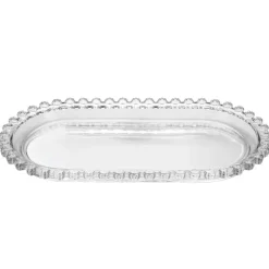 Patera szklana owalna na ciasto tort 25 x 13 cm Altom Design Bloom