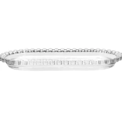 Patera szklana owalna na ciasto tort 25 x 13 cm Altom Design Bloom