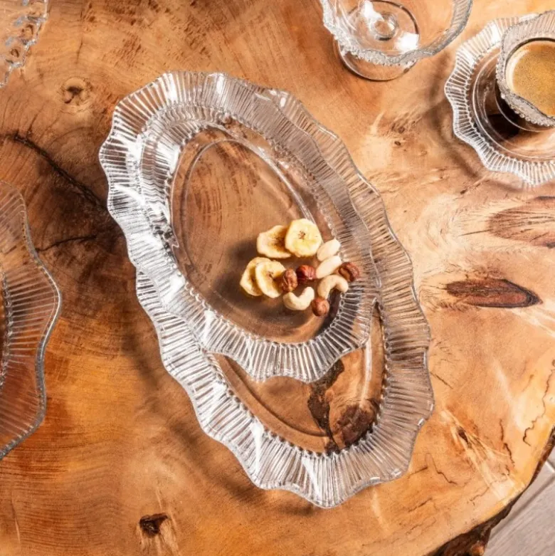 Patera szklana 25x16 cm Altom Design Vivienne duży talerz na ciasto desery