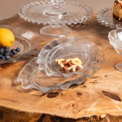 Patera szklana 25x16 cm Altom Design Vivienne duży talerz na ciasto desery
