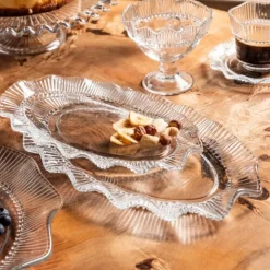 Patera szklana 25x16 cm Altom Design Vivienne duży talerz na ciasto desery