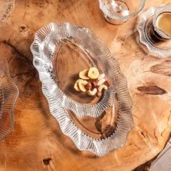 Patera szklana 33x20 cm Altom Design Vivienne duży talerz na ciasto desery