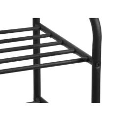 Półka na buty 65x26x91 cm metalowa czarna 4-poziomowa Brunbeste BR 2325