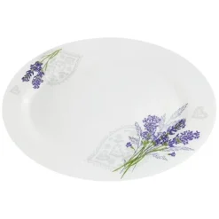 Półmisek 35 cm Esmene Lavander duży biały talerz patera z motywem lawendy