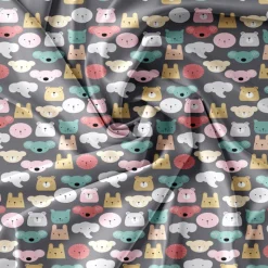 Pościel dla dziecka 140x200 bawełna satynowa Cotton World gruba 2 części 2522 zwierzątka