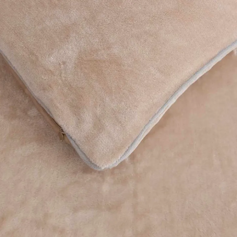 Pościel haftowana 160x200 mikrofibra "miś" Cotton World gruba 3 części 2877 beżowe