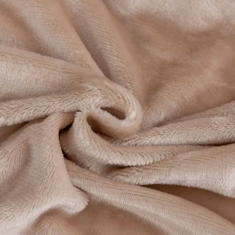 Pościel haftowana 160x200 mikrofibra "miś" Cotton World gruba 3 części 2877 beżowe