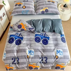 Pościel 140x200 bawełna satynowa dwustronna GierekHoff gruba 2 części GH 3181 Monster Truck