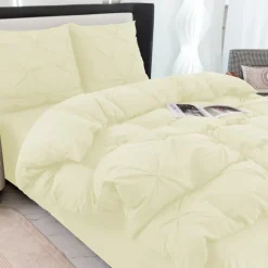 Pościel 160x200 luksusowa Cotton World gruba 3 części 2717 kremowa