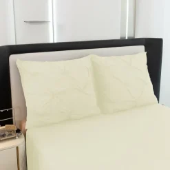 Pościel 160x200 luksusowa Cotton World gruba 3 części 2717 kremowa