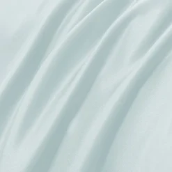 Pościel 200x220 luksusowa z falbanką w kratkę Cotton World gruba 3 części 2673 błękitna