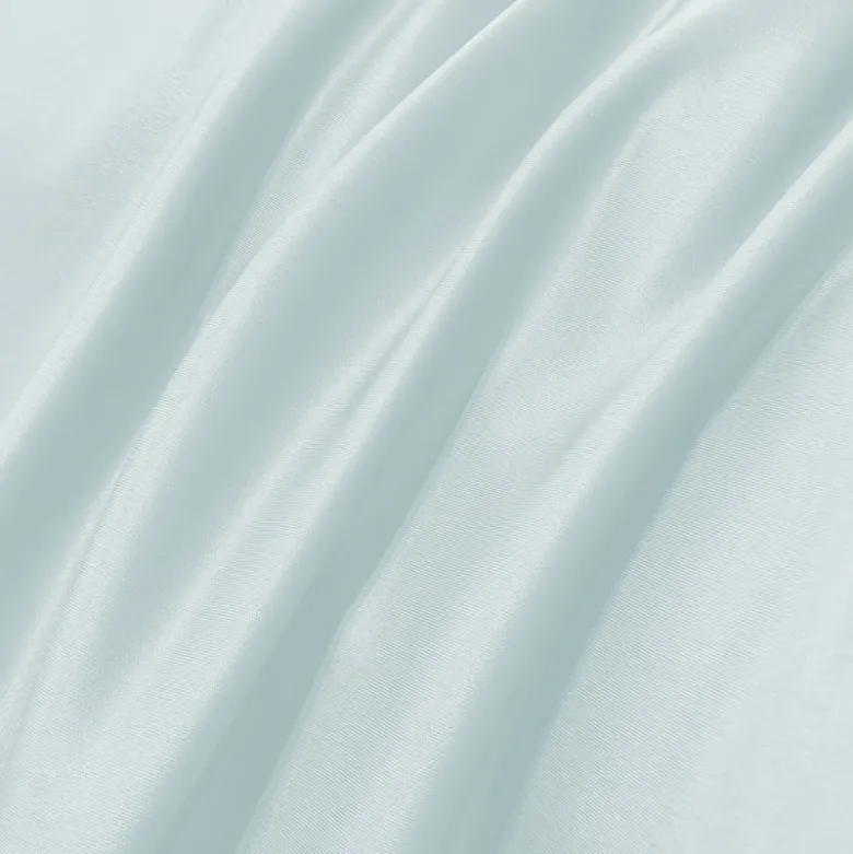 Pościel 200x220 luksusowa z falbanką w kratkę Cotton World gruba 3 części 2673 błękitna