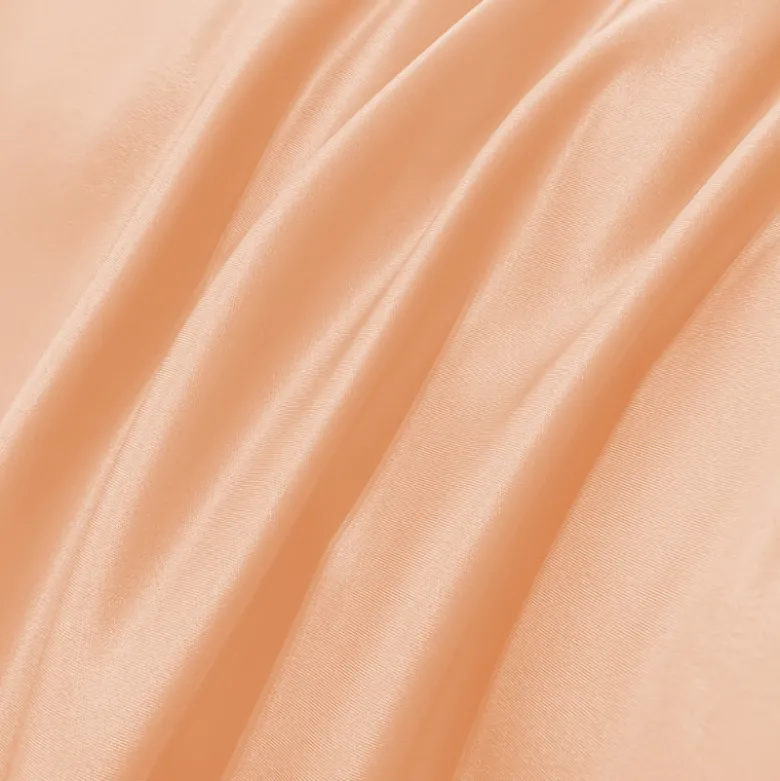 Pościel 200x220 luksusowa z falbanką w kratkę Cotton World gruba 3 części 2677 łososiowa