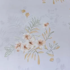Pościel z falbanką 160x200 mikrofibra Cotton World 3 części niebieska w kwiaty 2905