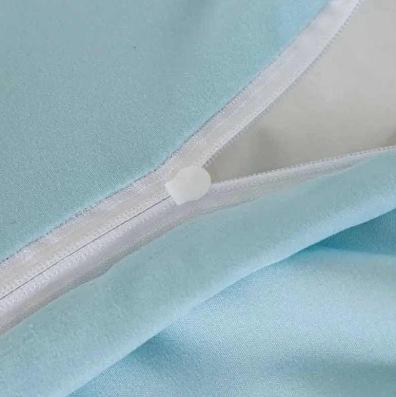 Pościel z falbanką 160x200 mikrofibra Cotton World 3 części niebieska w kwiaty 2905