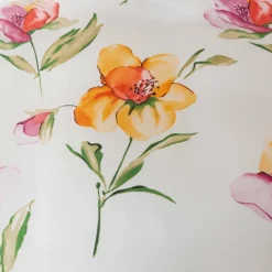 Pościel z falbanką 160x200 mikrofibra Cotton World 3 części różowa w kwiaty 2903